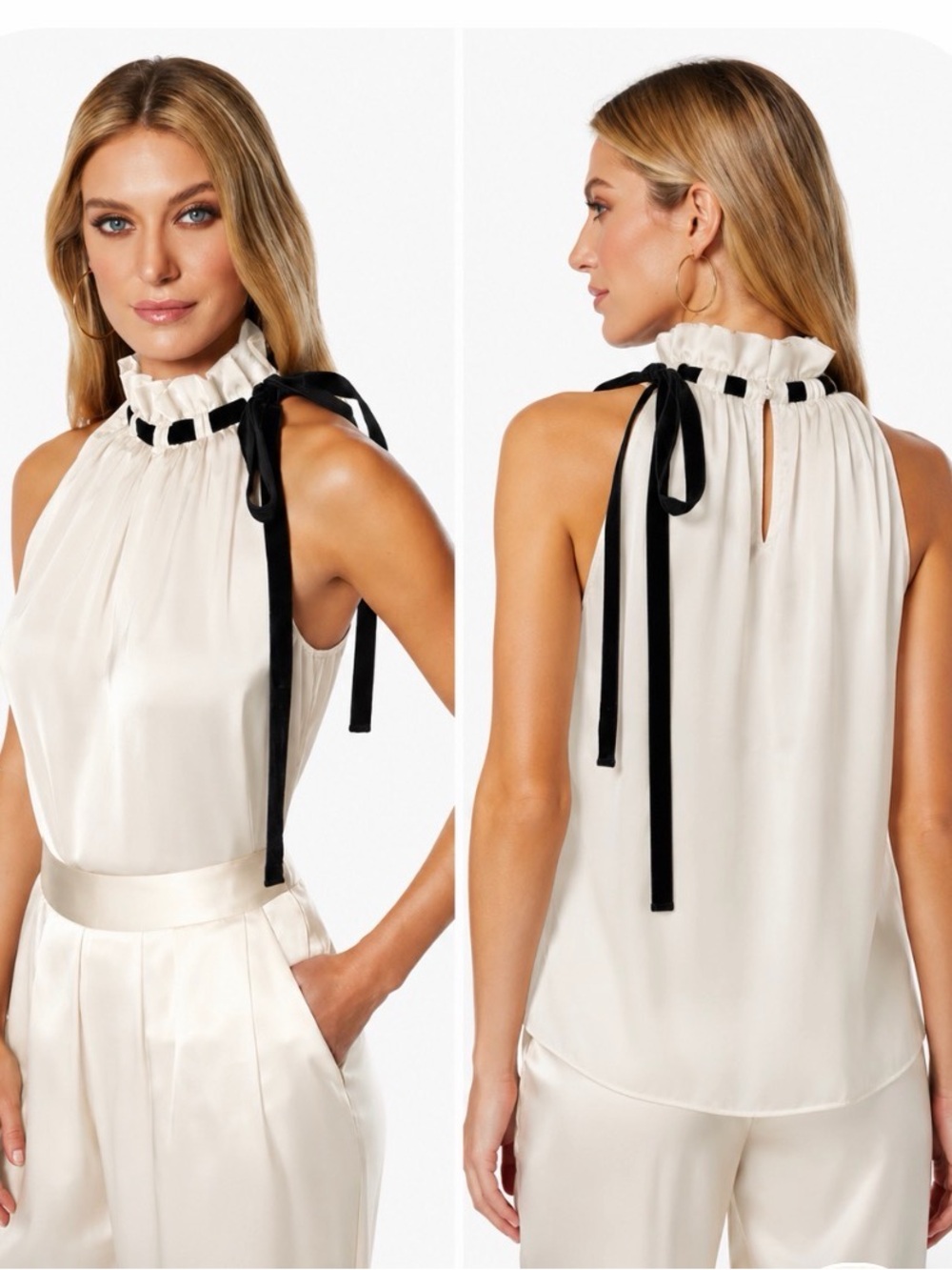 Ramy Brook Addie High-Neck Sleeveless Blouse – NWT